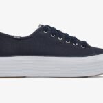 Keds Triple Up Canvas Dames Marineblauw Zilver