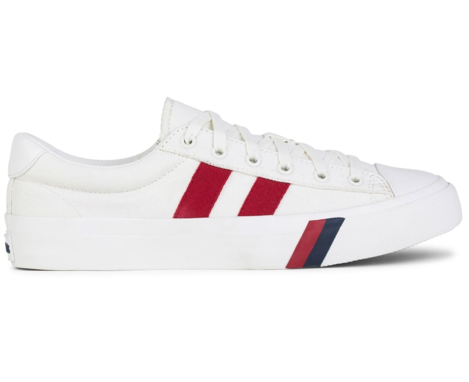 keds_unisex_royal_plus_canvas_wit_rood.jpg Keds Unisex Royal Plus Canvas Wit Rood - Afbeelding 1