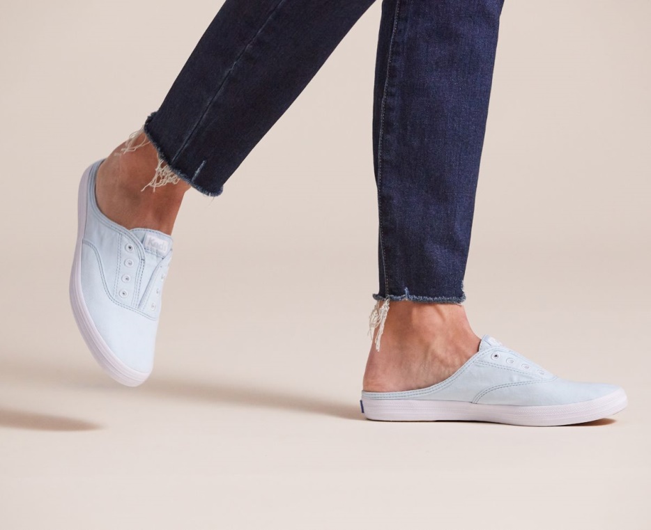 Keds Wasbare Moxie Mule Voor Dames Feat. Biologisch Katoen Lichtblauw - Afbeelding 2
