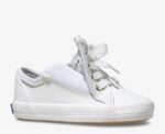 Kickstart Jr. Grote Kinderen Leren Sneaker Keds Wit Leer - Afbeelding 2