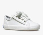 Kickstart Jr. Grote Kinderen Leren Sneaker Keds Wit Leer - Afbeelding 6