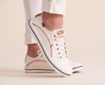 Kickstart Wimpel Keds Voor Dames Gebroken Wit Canvas - Afbeelding 2