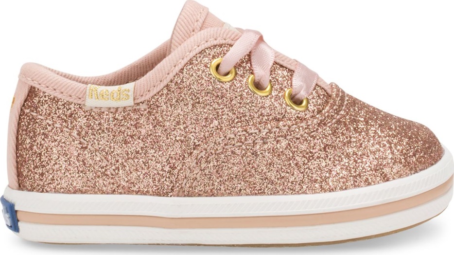 Little Kid's X Kate Spade New York Champion Glitter Crib Sneaker Rose Gold Keds - Afbeelding 1
