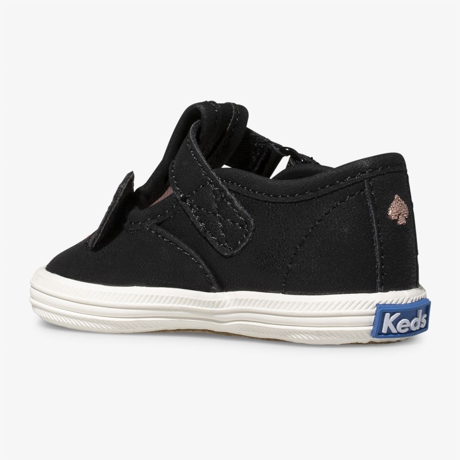 Little Kid's X Kate Spade New York Champion T-strap Francois Keds Zwart - Afbeelding 4