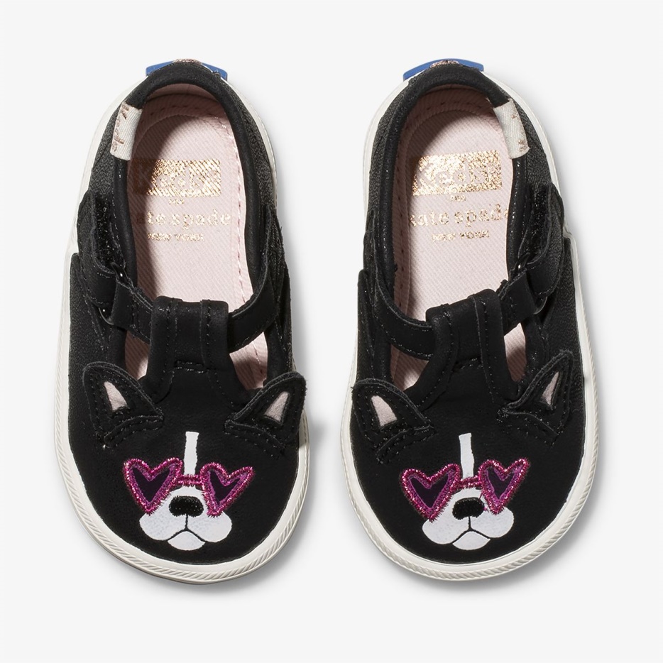 Little Kid's X Kate Spade New York Champion T-strap Francois Keds Zwart - Afbeelding 1