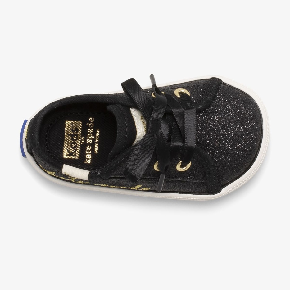 Little Kid's X Kate Spade New York Kickstart Glitter Ledikant Keds Zwart - Afbeelding 3