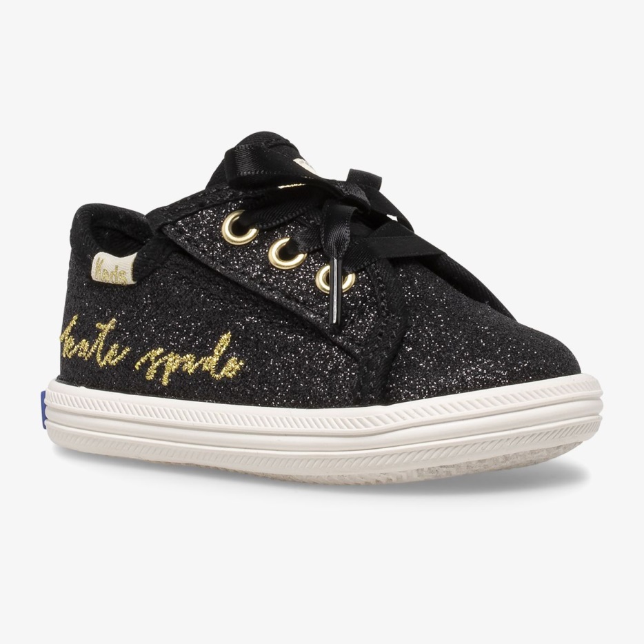 Little Kid's X Kate Spade New York Kickstart Glitter Ledikant Keds Zwart - Afbeelding 5